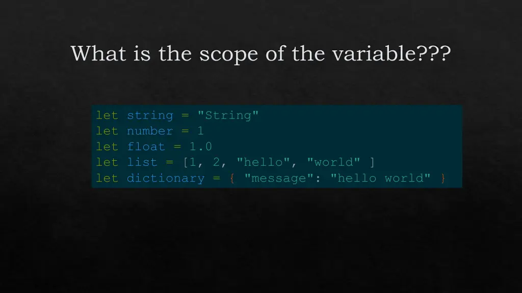 what is the scope of the variable