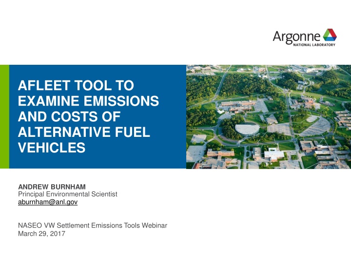 afleet tool to examine emissions and costs