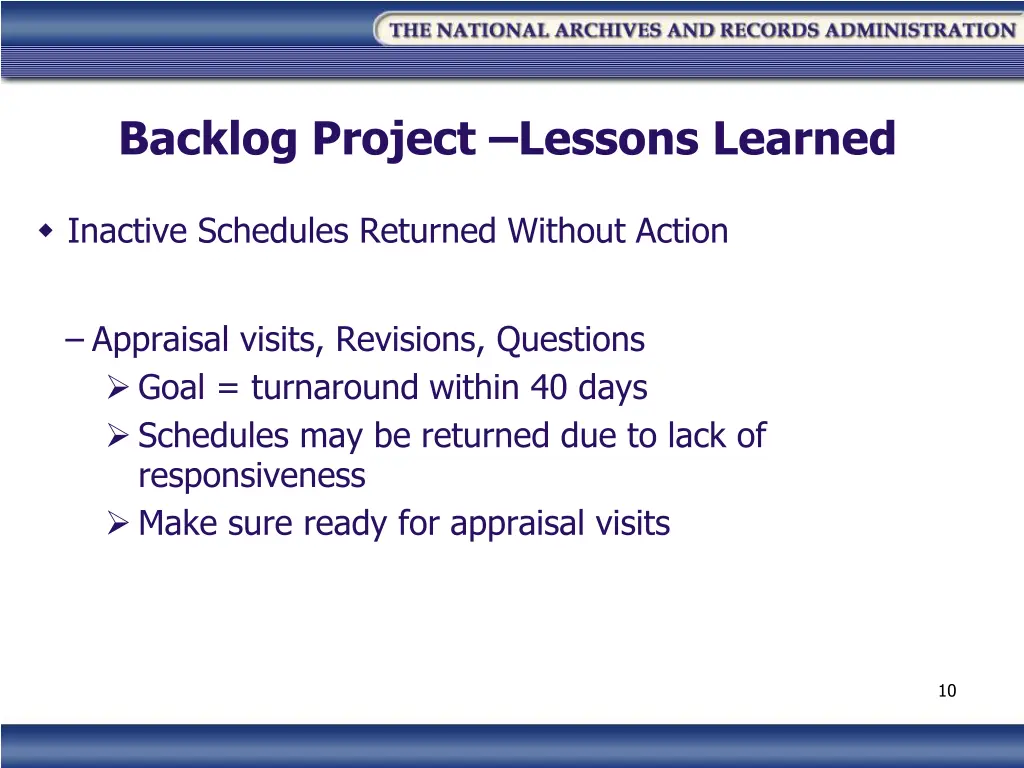 backlog project lessons learned 1