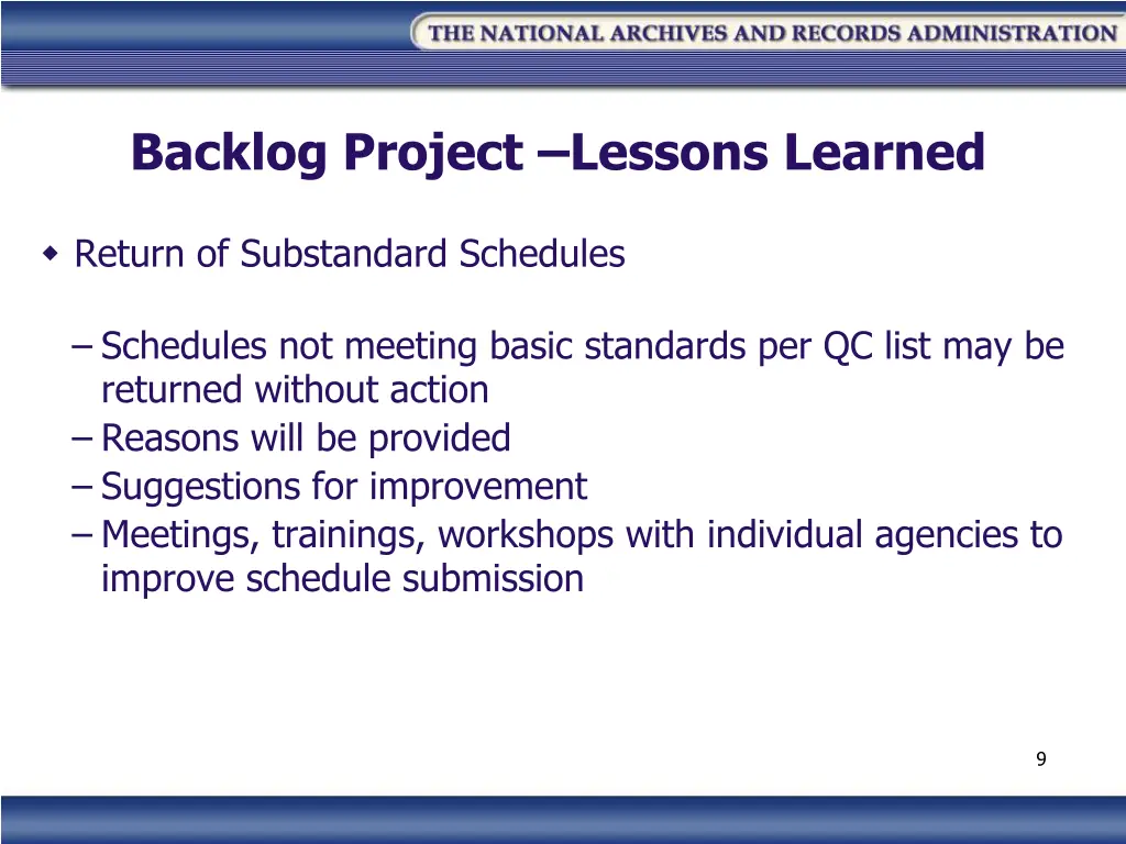 backlog project lessons learned