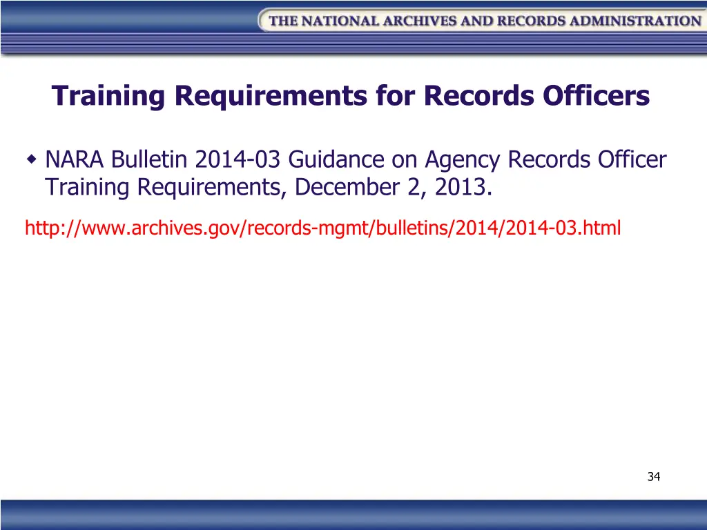 training requirements for records officers 1