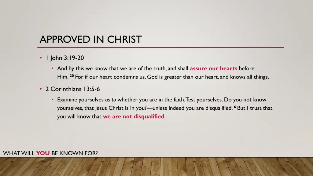 approved in christ 1