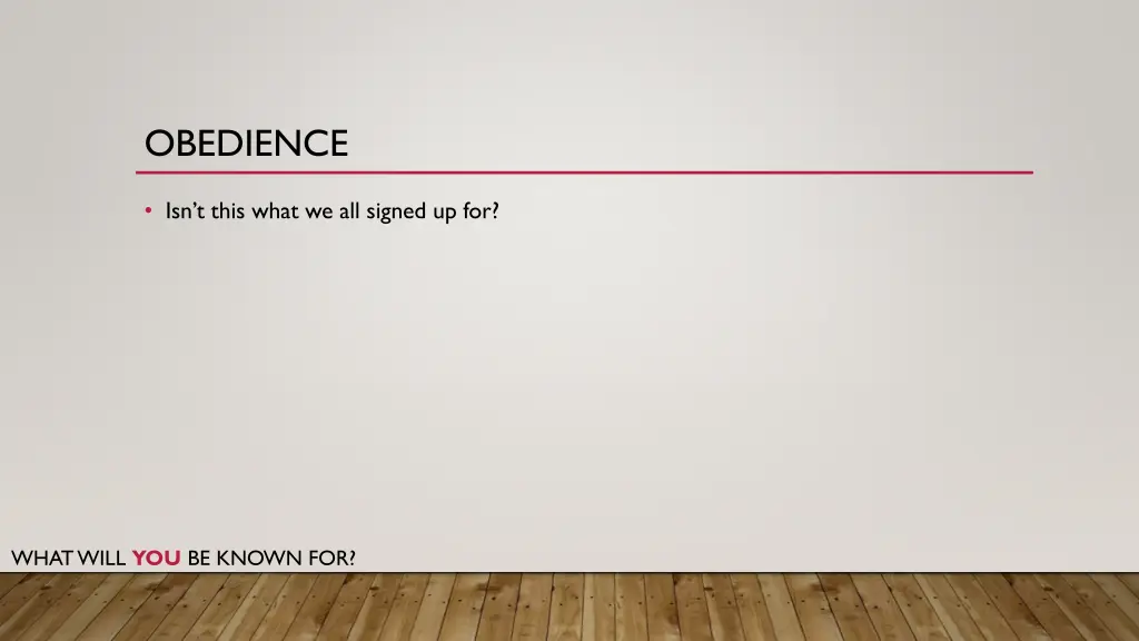 obedience 1