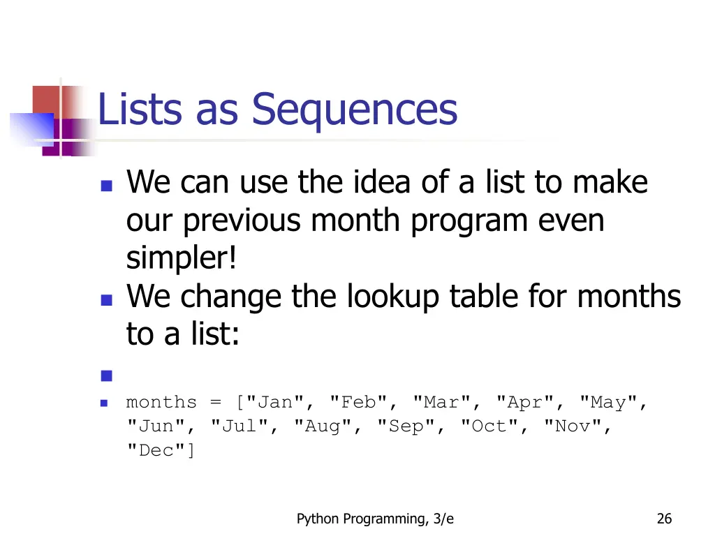 lists as sequences 2