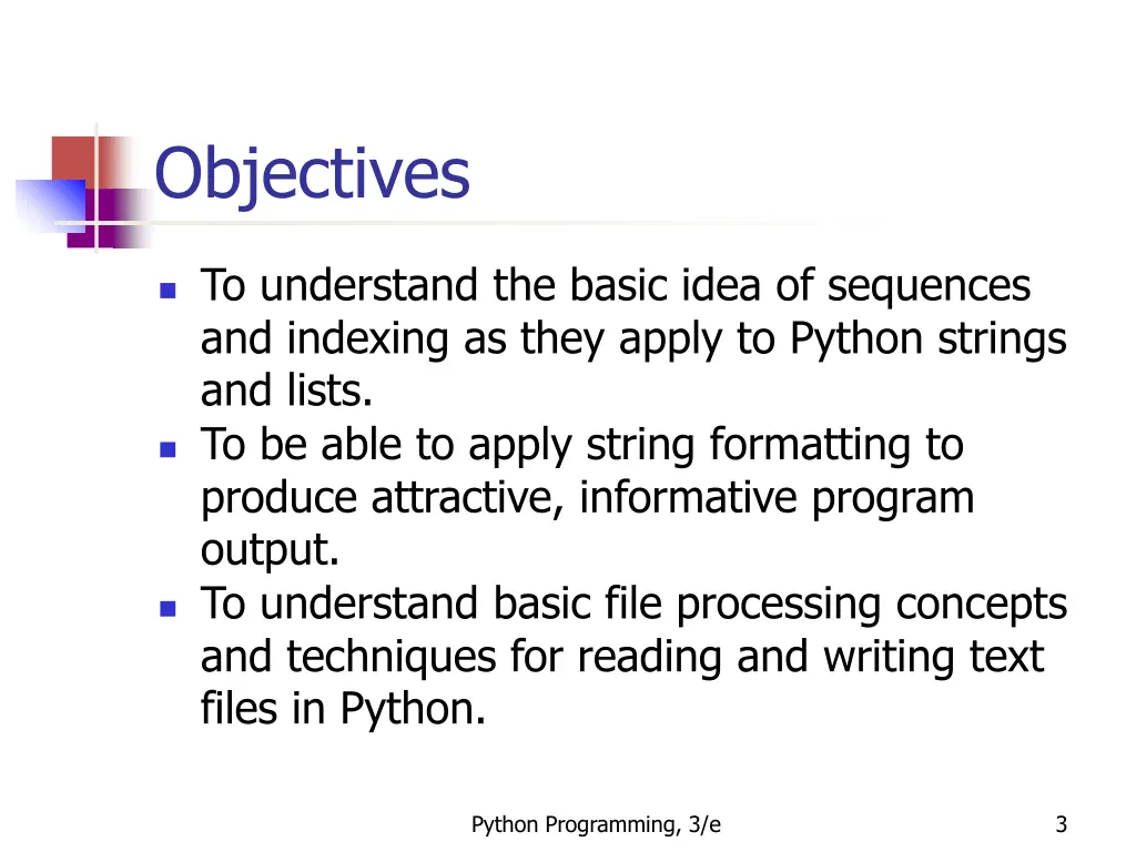 objectives 1