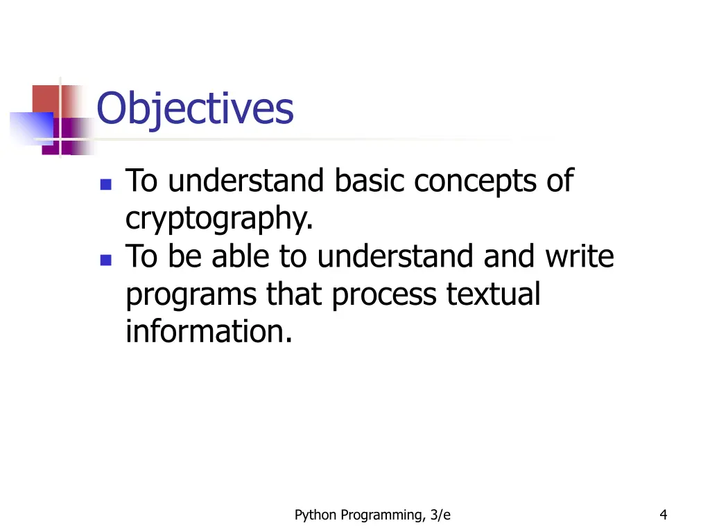 objectives 2