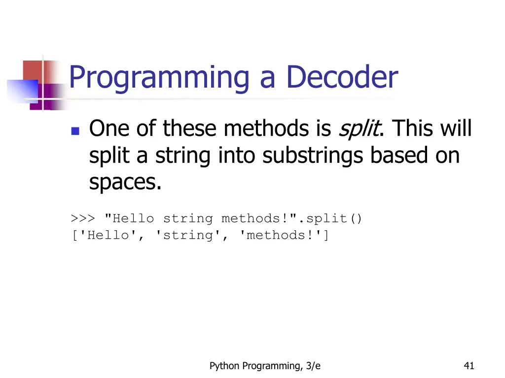 programming a decoder 4