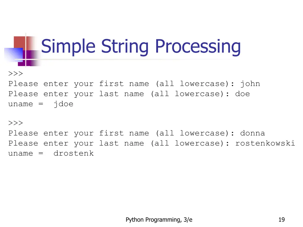 simple string processing 1