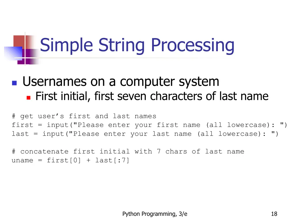 simple string processing