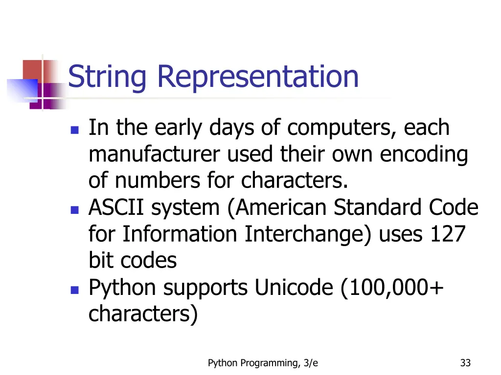 string representation 1