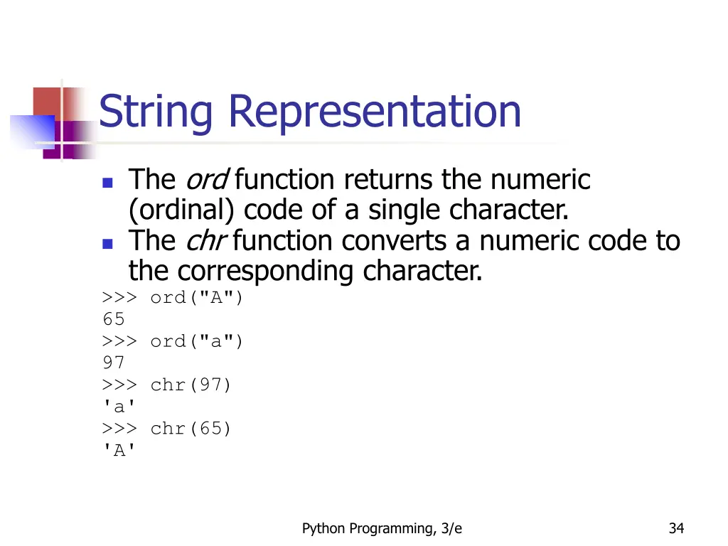 string representation 2