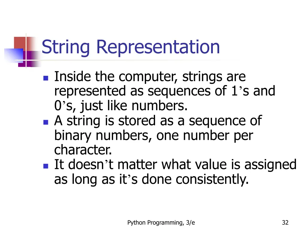 string representation