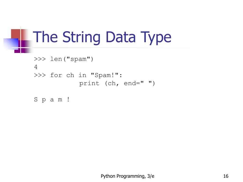 the string data type 11