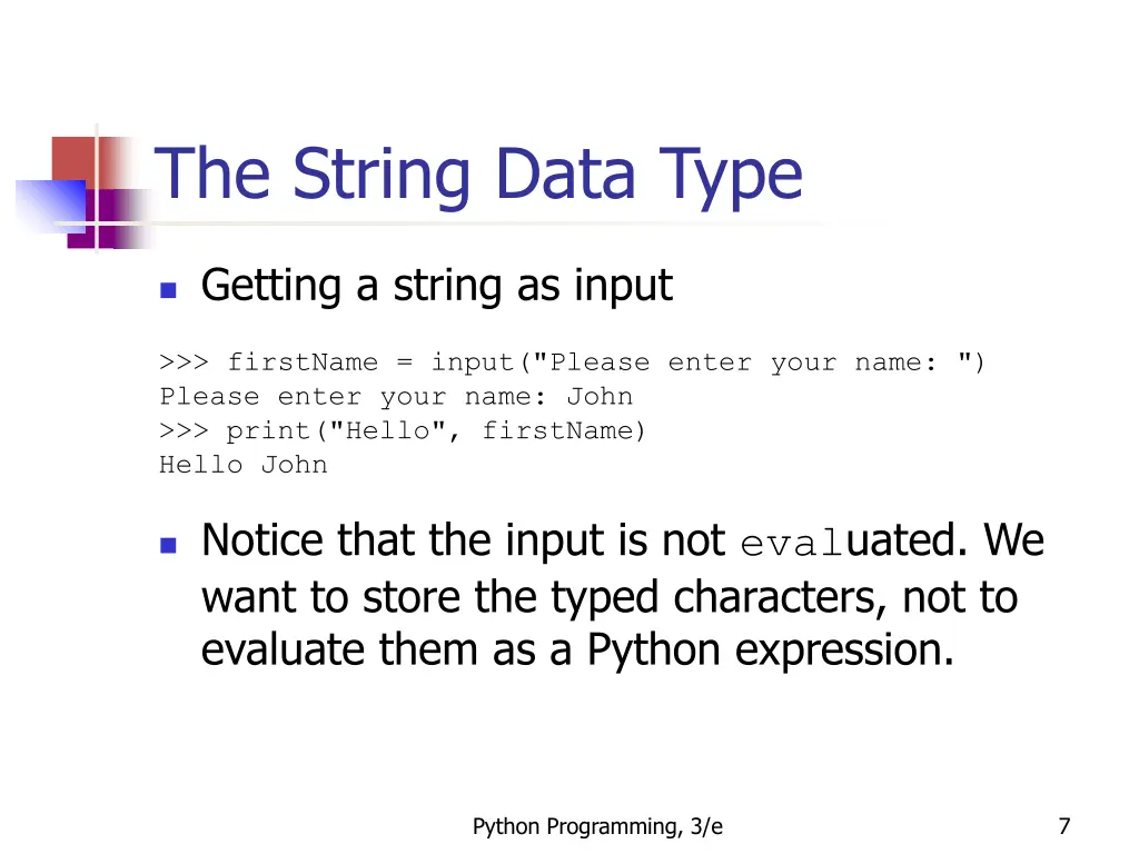 the string data type 2