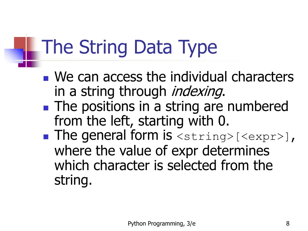 the string data type 3