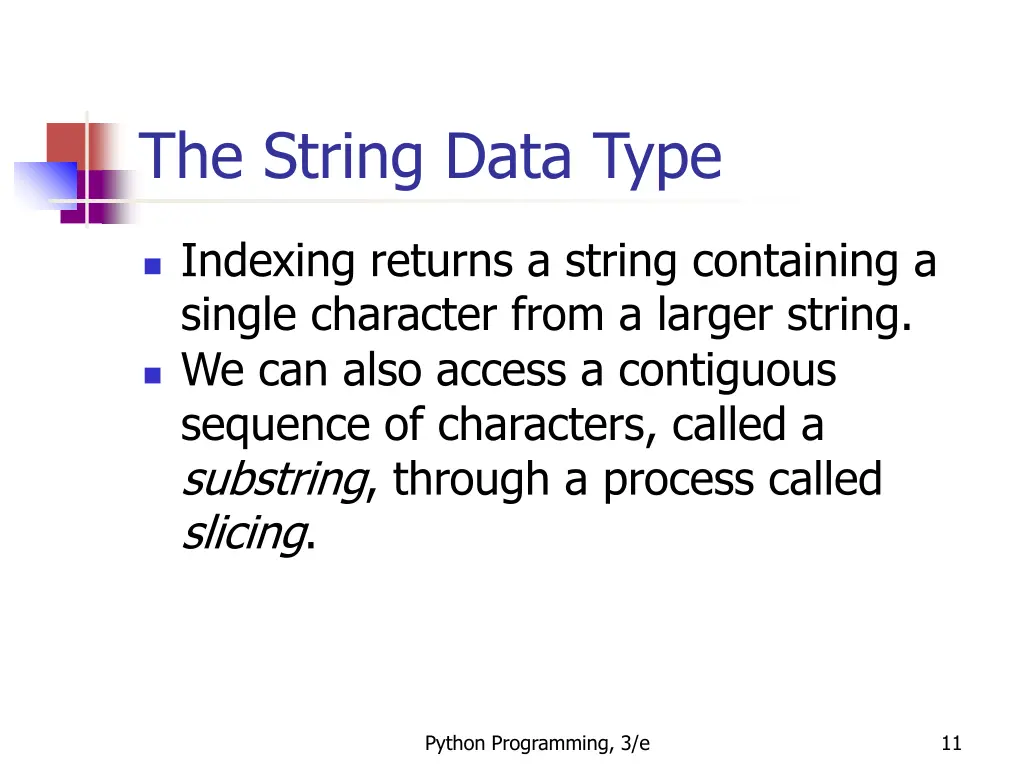 the string data type 6