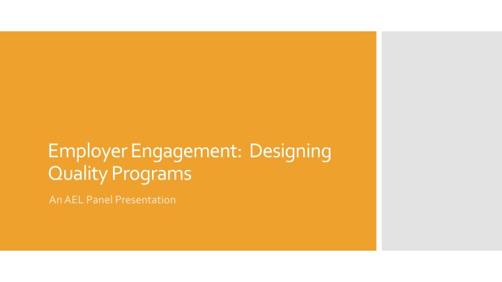 employer engagement designing quality programs