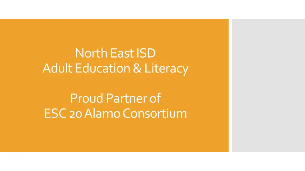 north east isd adult education literacy