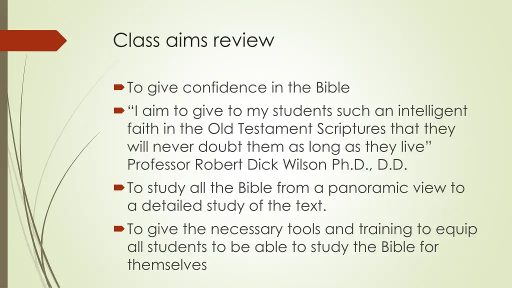 class aims review