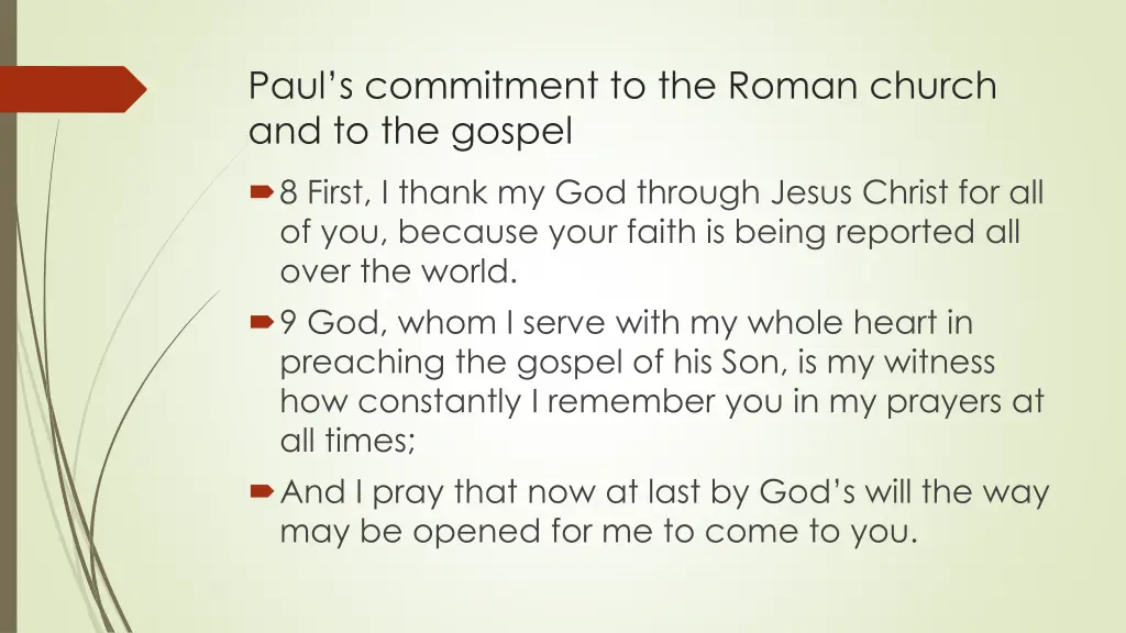 paul s commitment to the roman church