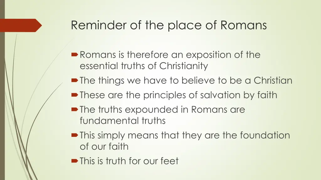 reminder of the place of romans 2