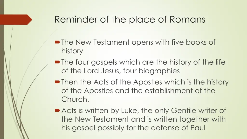 reminder of the place of romans