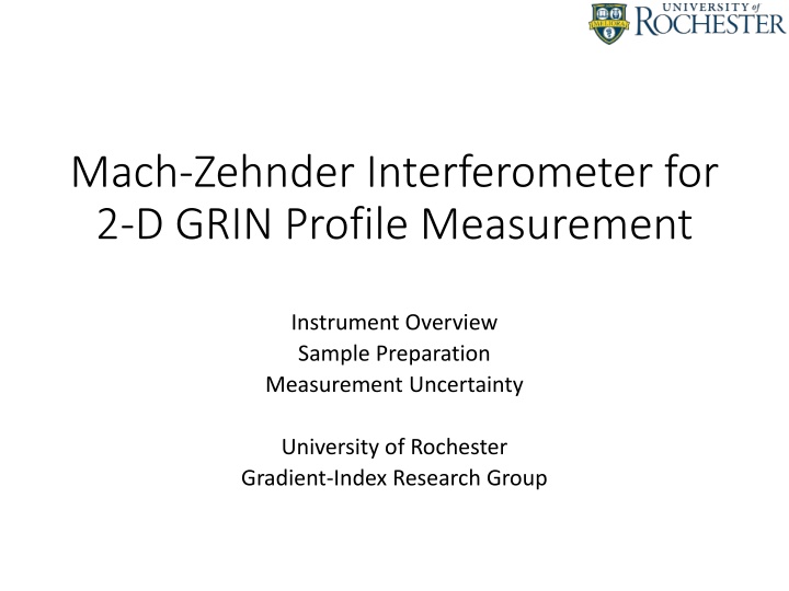 mach zehnder interferometer for 2 d grin profile