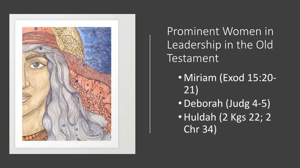 prominent women in leadership in the old testament