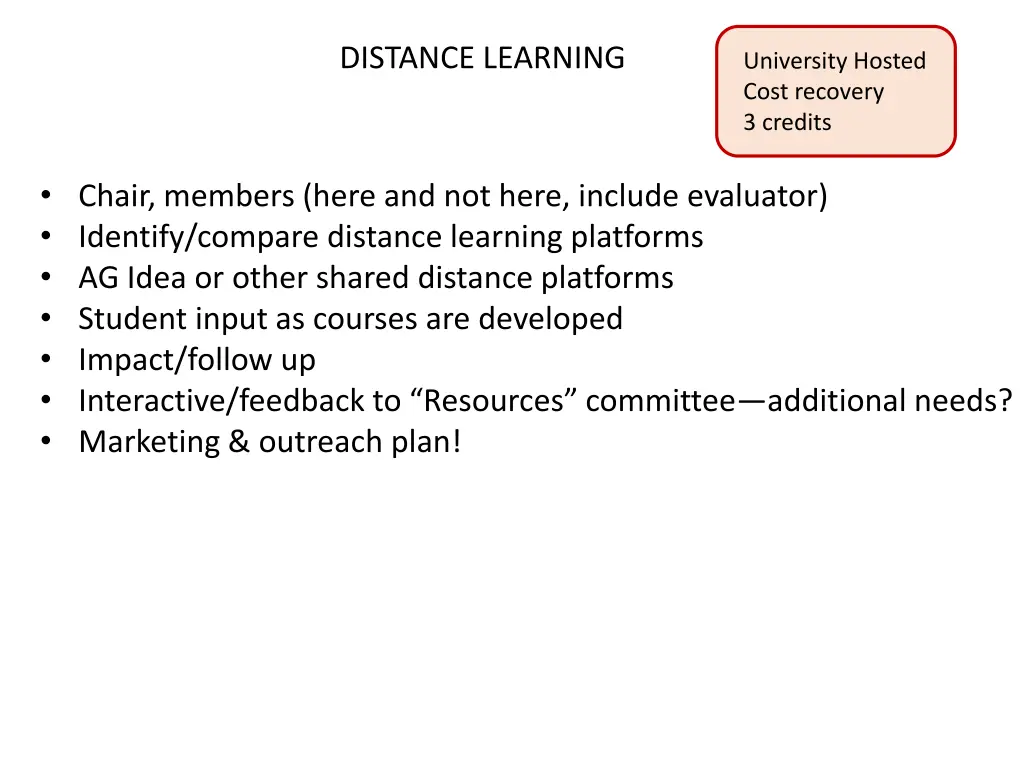 distance learning