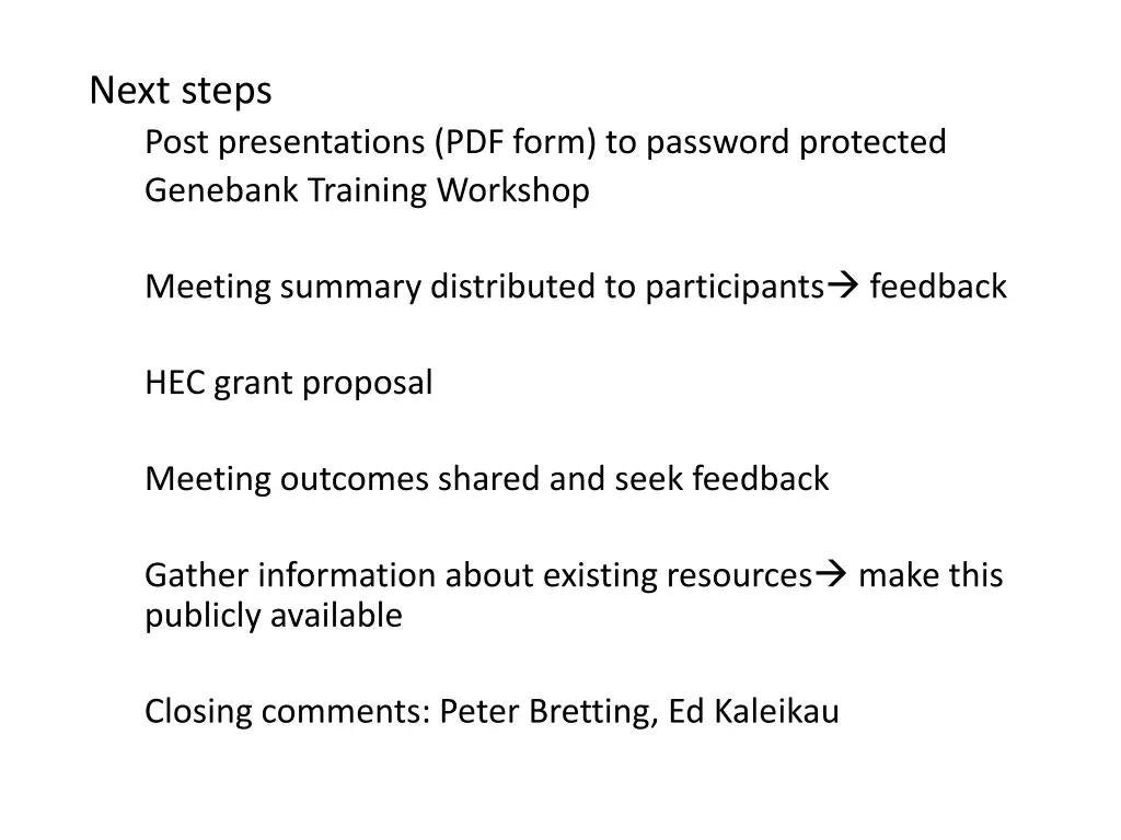 next steps post presentations pdf form