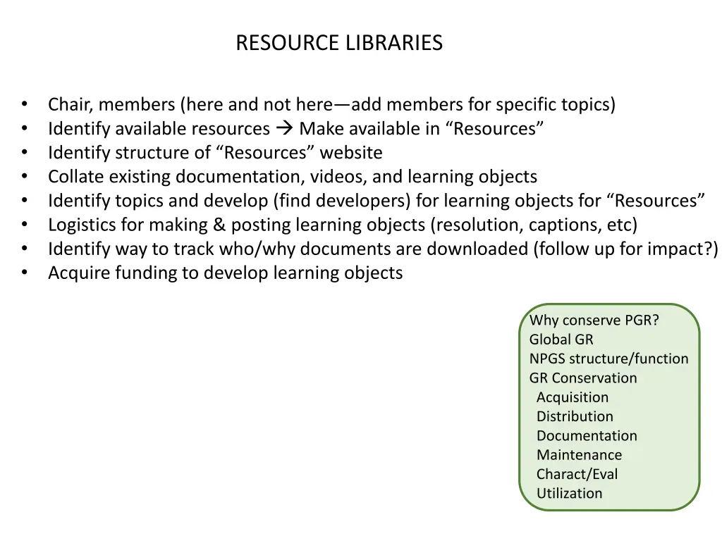 resource libraries