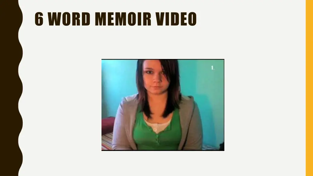 6 word memoir video