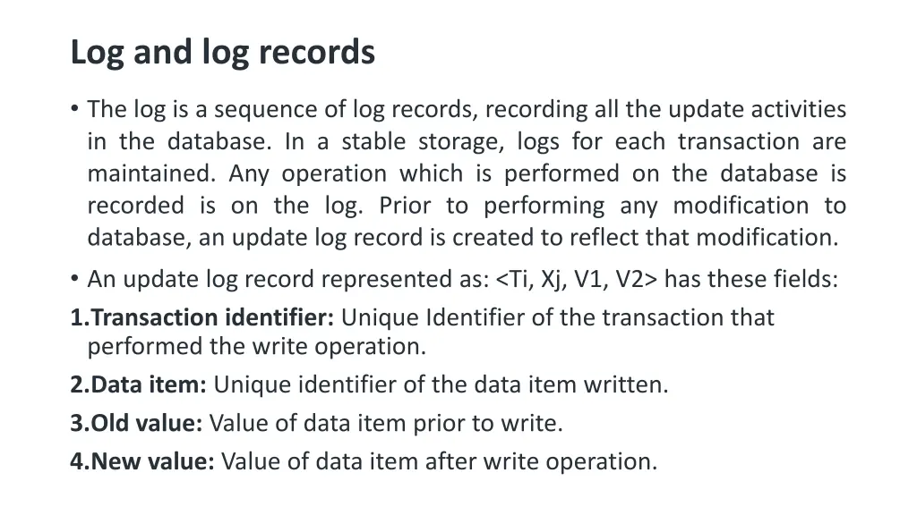 log and log records