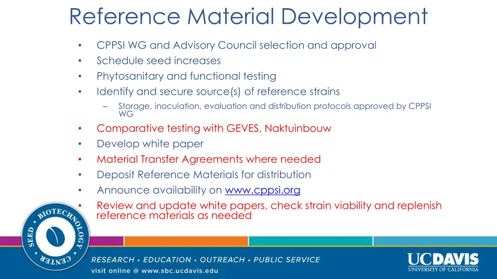 reference material development