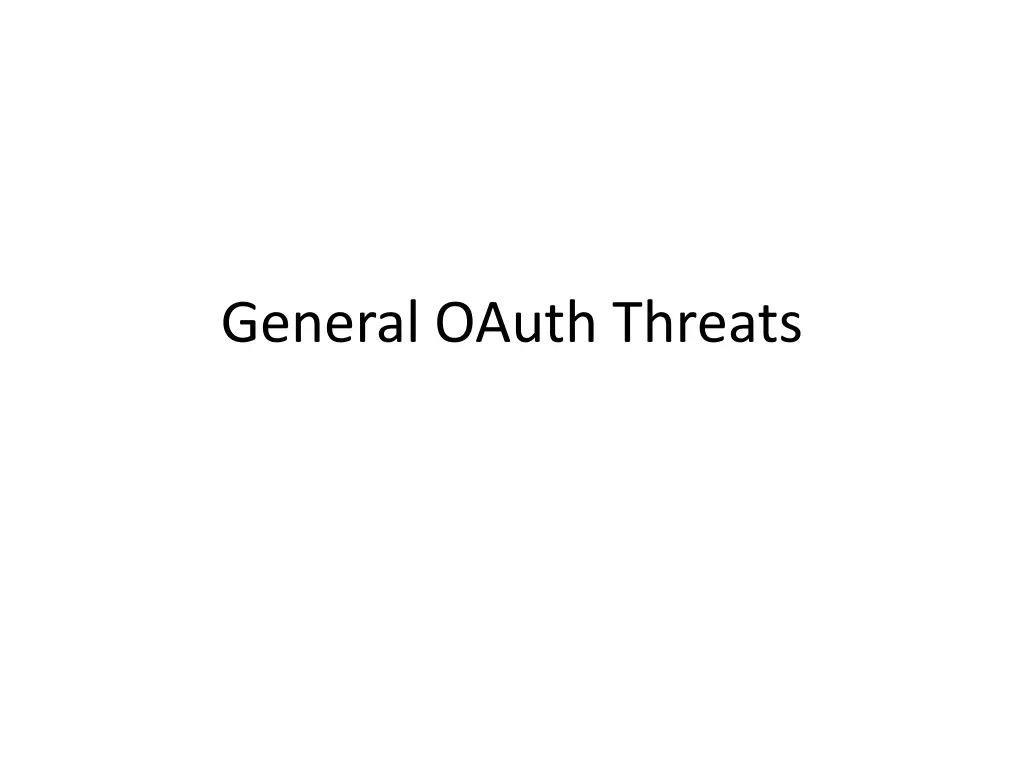 general oauth threats