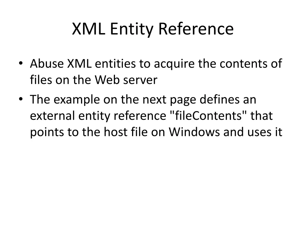 xml entity reference