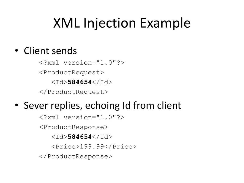 xml injection example