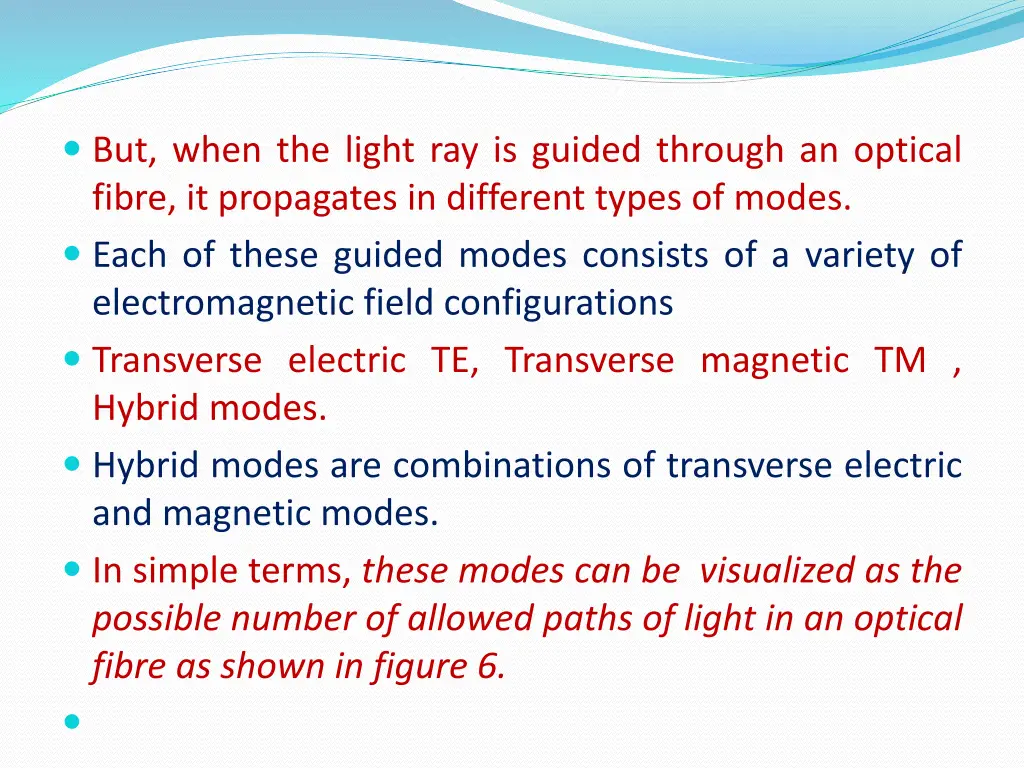 but when the light ray is guided through