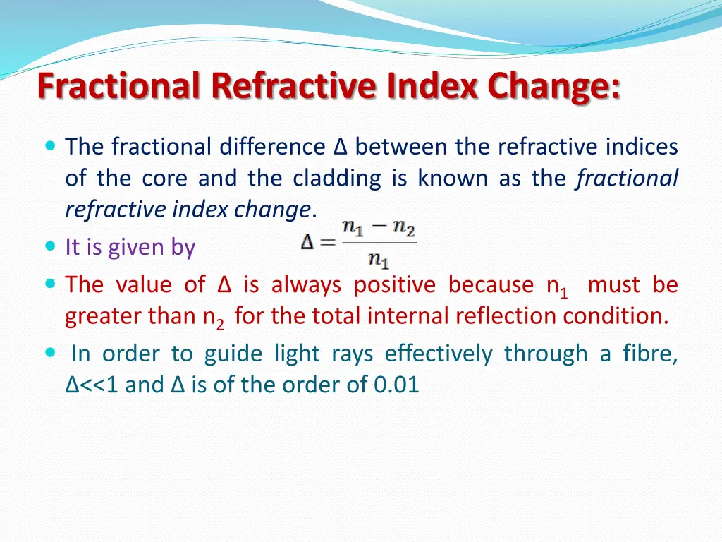 fractional refractive index change