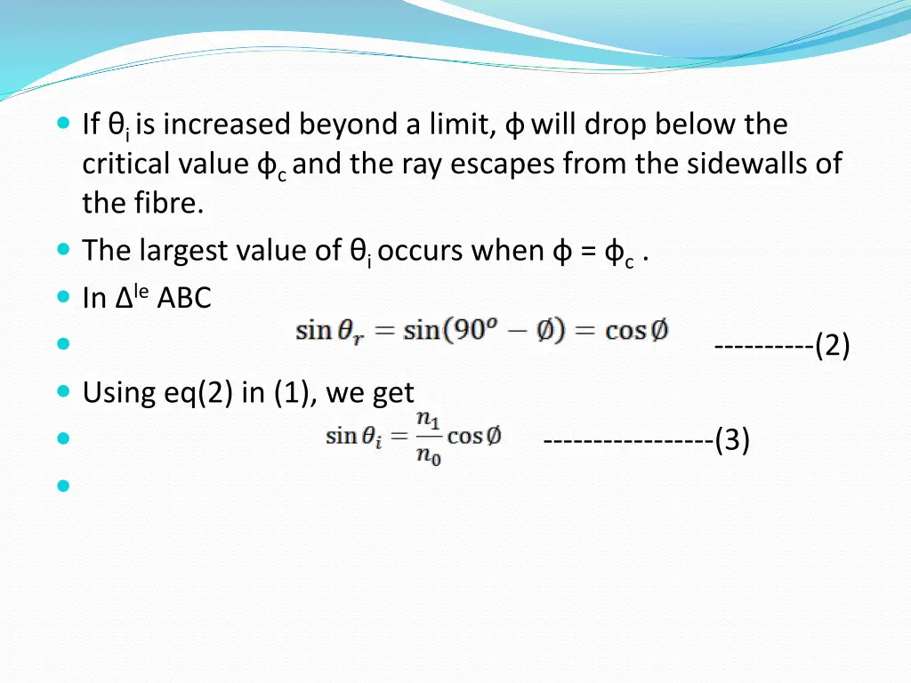 if i is increased beyond a limit will drop below