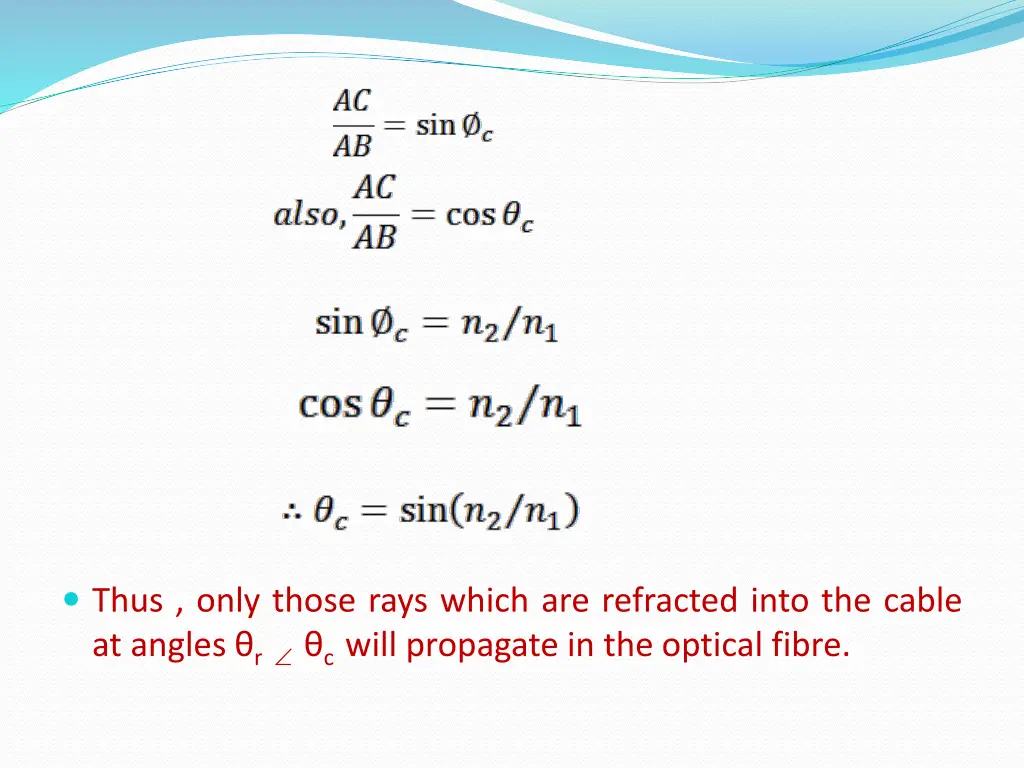 thus only those rays which are refracted into