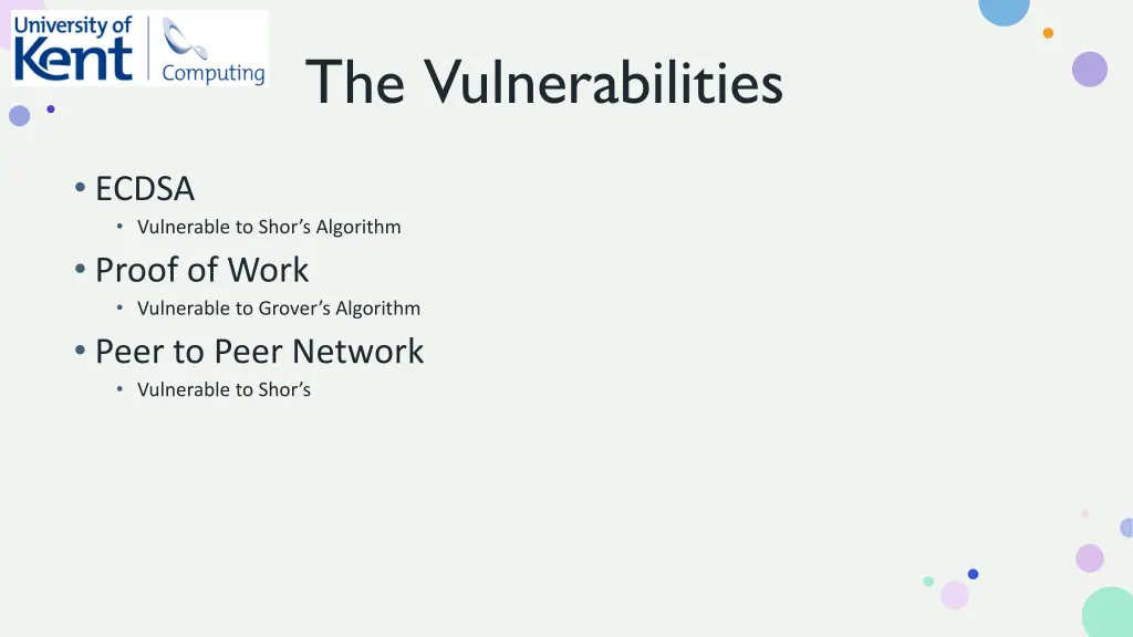 the vulnerabilities