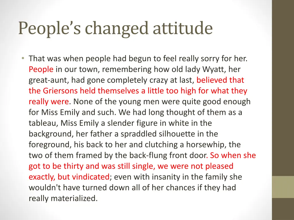 people s changed attitude