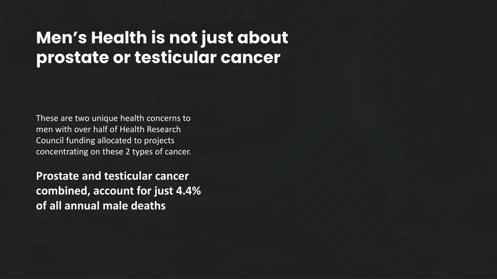 men s health is not just about prostate