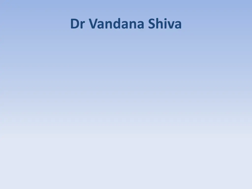 dr vandana shiva