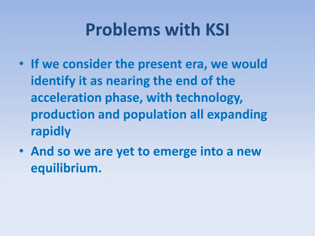 problems with ksi