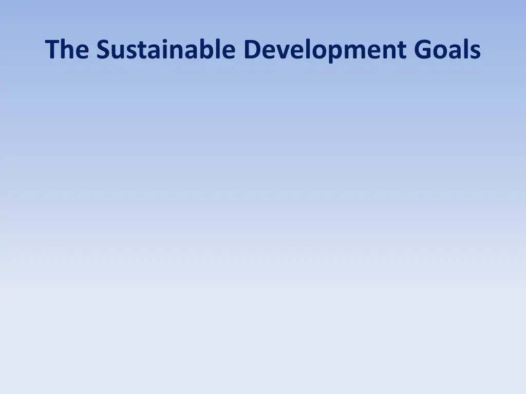 the sustainable development goals