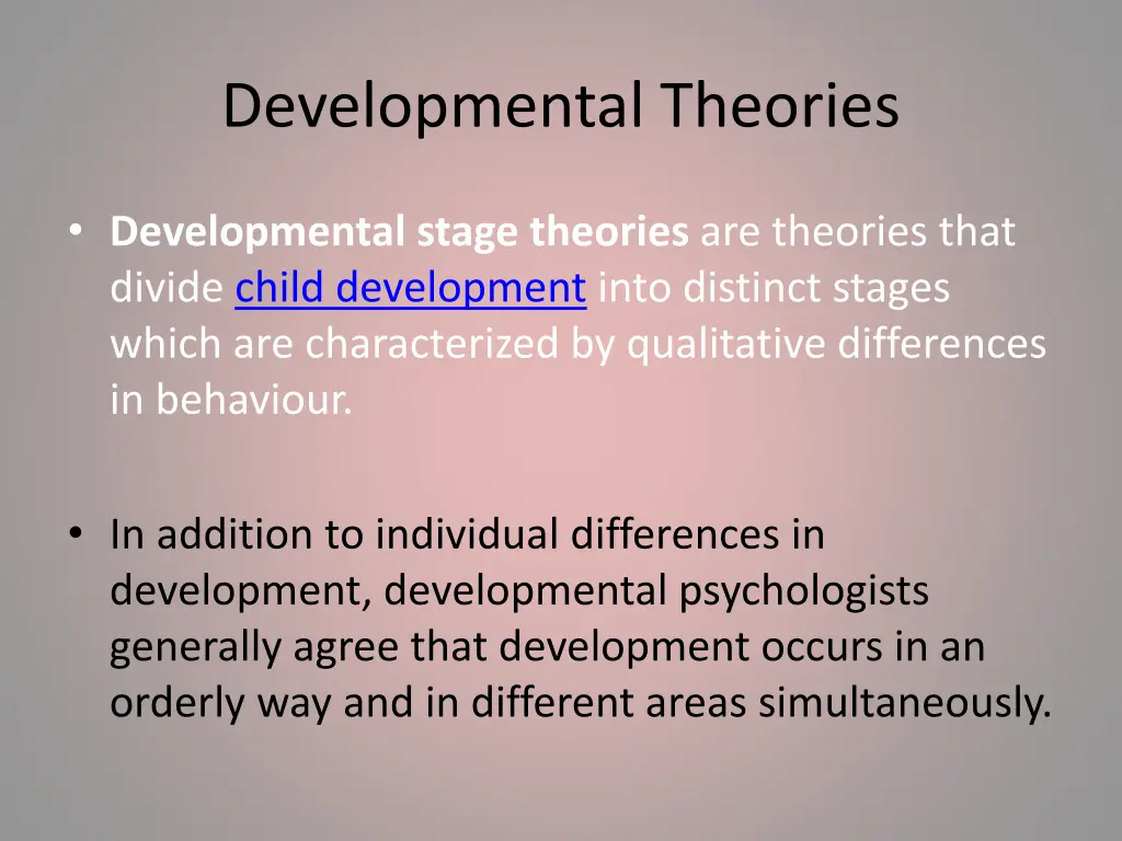 developmental theories