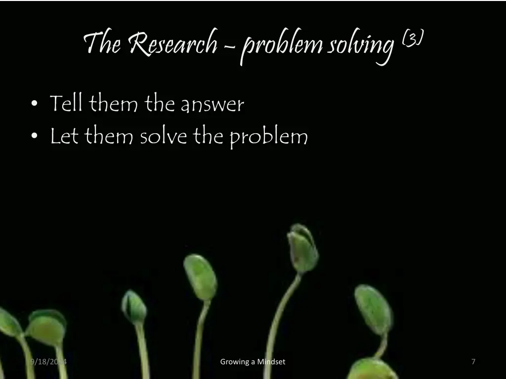 the research problem solving 3