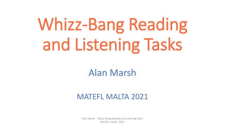 whizz whizz bang and listening tasks